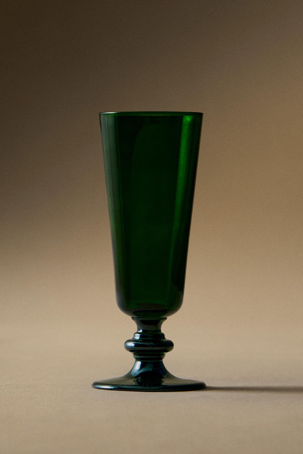 CHRISTMAS FLUTE GLASS — Green