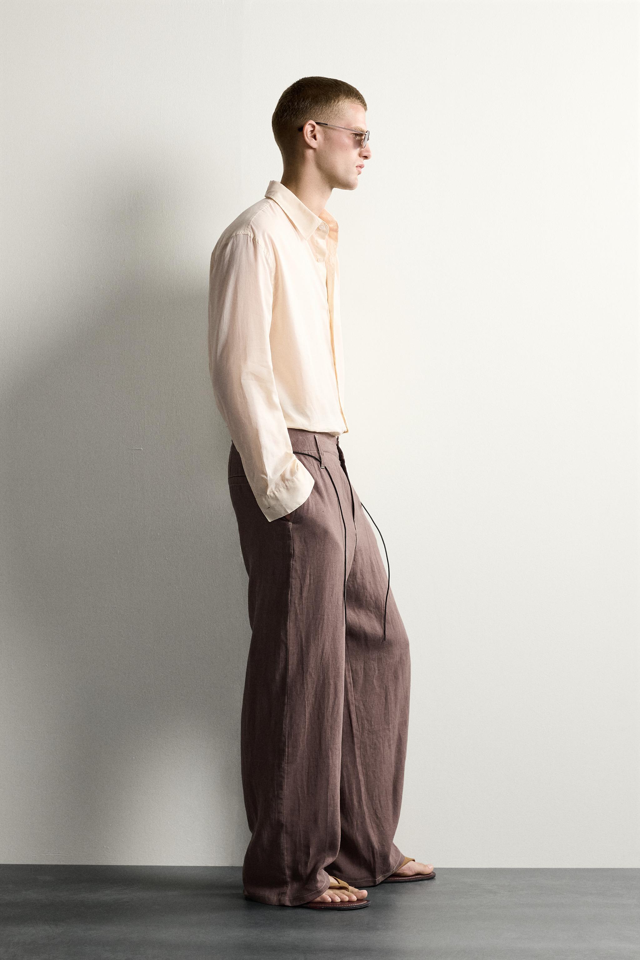 100% LINEN RELAXED FIT PANTS