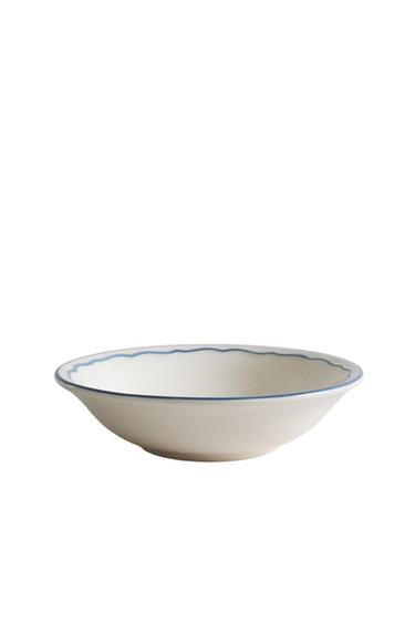 EARTHENWARE BOWL WITH WAVY RIM - Blue by Zara