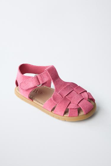 LEATHER BAREFOOT CAGE SANDALS - Pink by Zara - Image 2