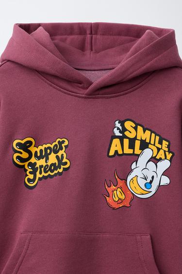 SUPERFREAK © HOODIE - Burgundy by Zara - Image 2