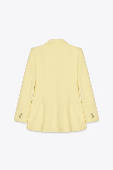 VESTE À BOUTONNAGE CROISÉ ET ÉPAULETTES - Jaune de Zara - Image 5