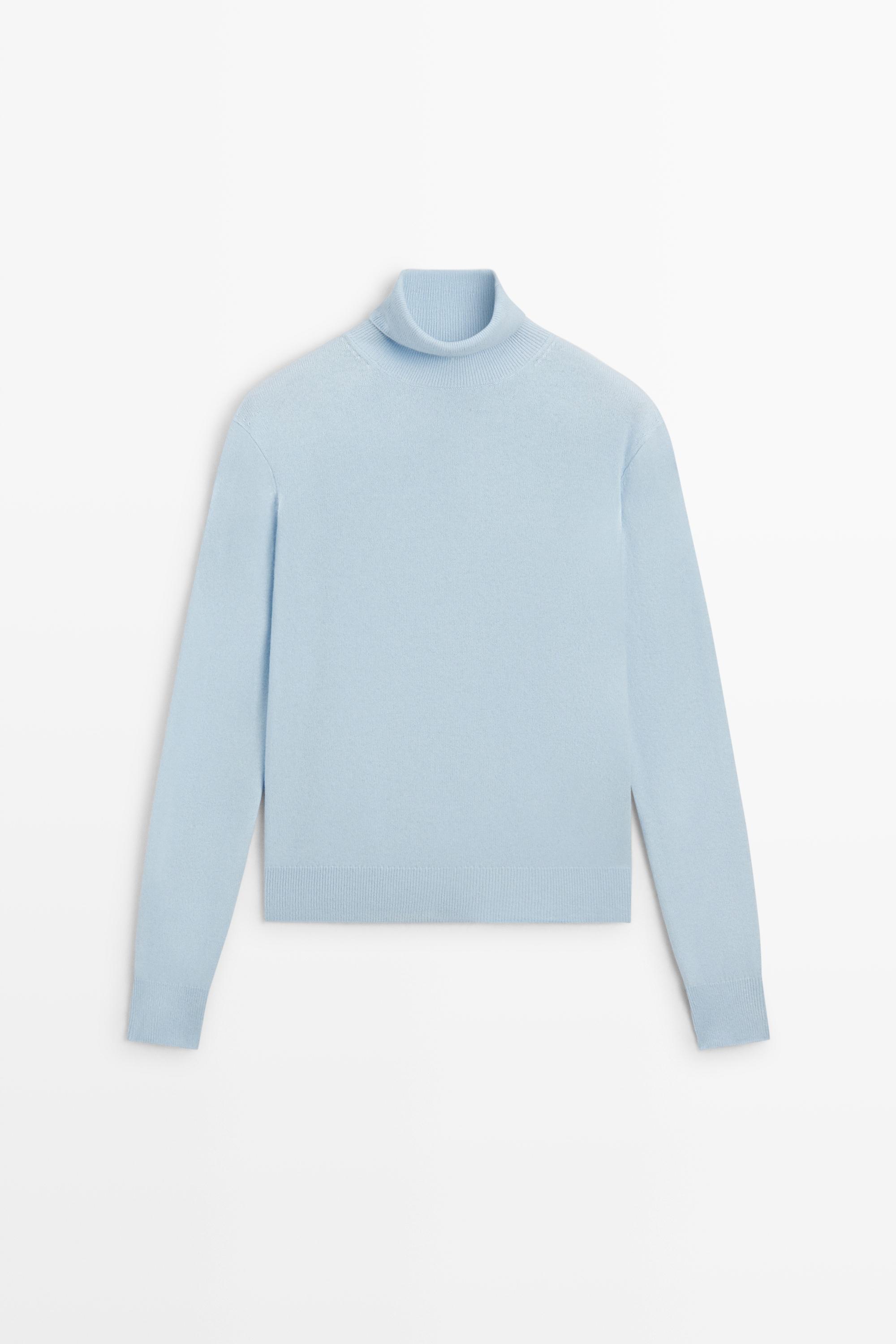 Pull en maille à col roulé mélange de laine