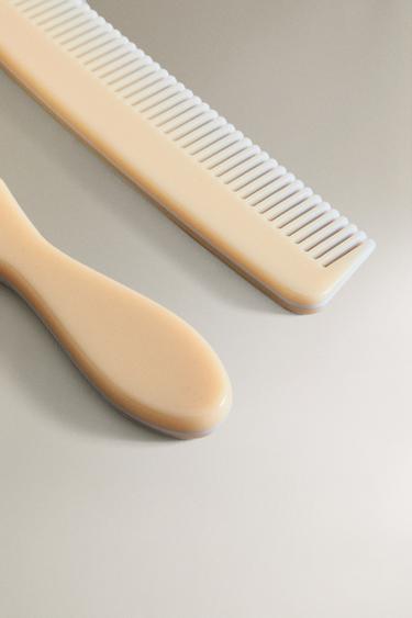 ENSEMBLE PEIGNE ET BROSSE BÉBÉ - Crème de Zara - Image 3