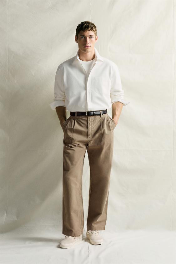 RELAXED FIT POPLIN SHIRT - Oyster-white by Zara - Image 0