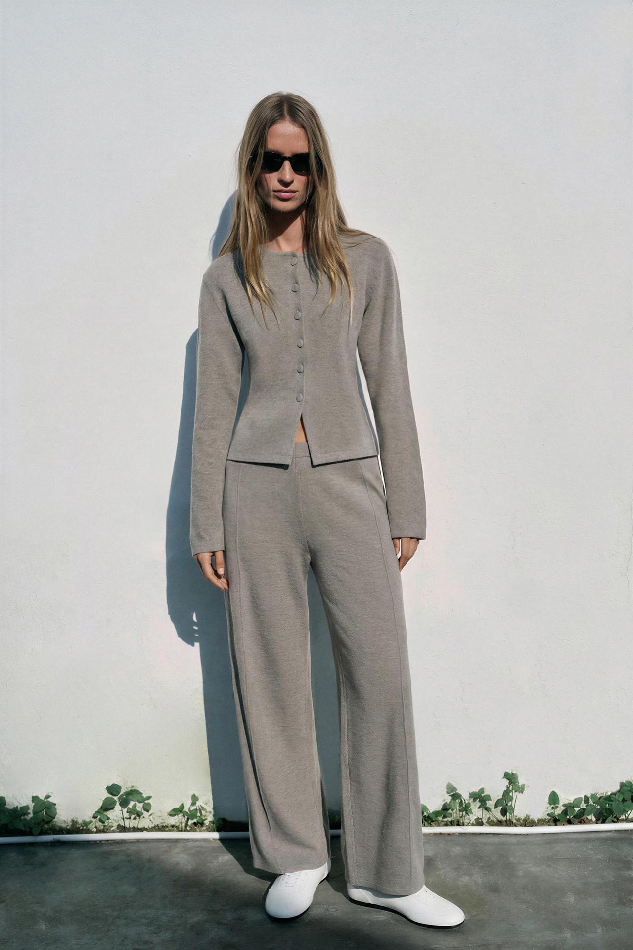 SOFT VOLUME PANTS — Mink marl