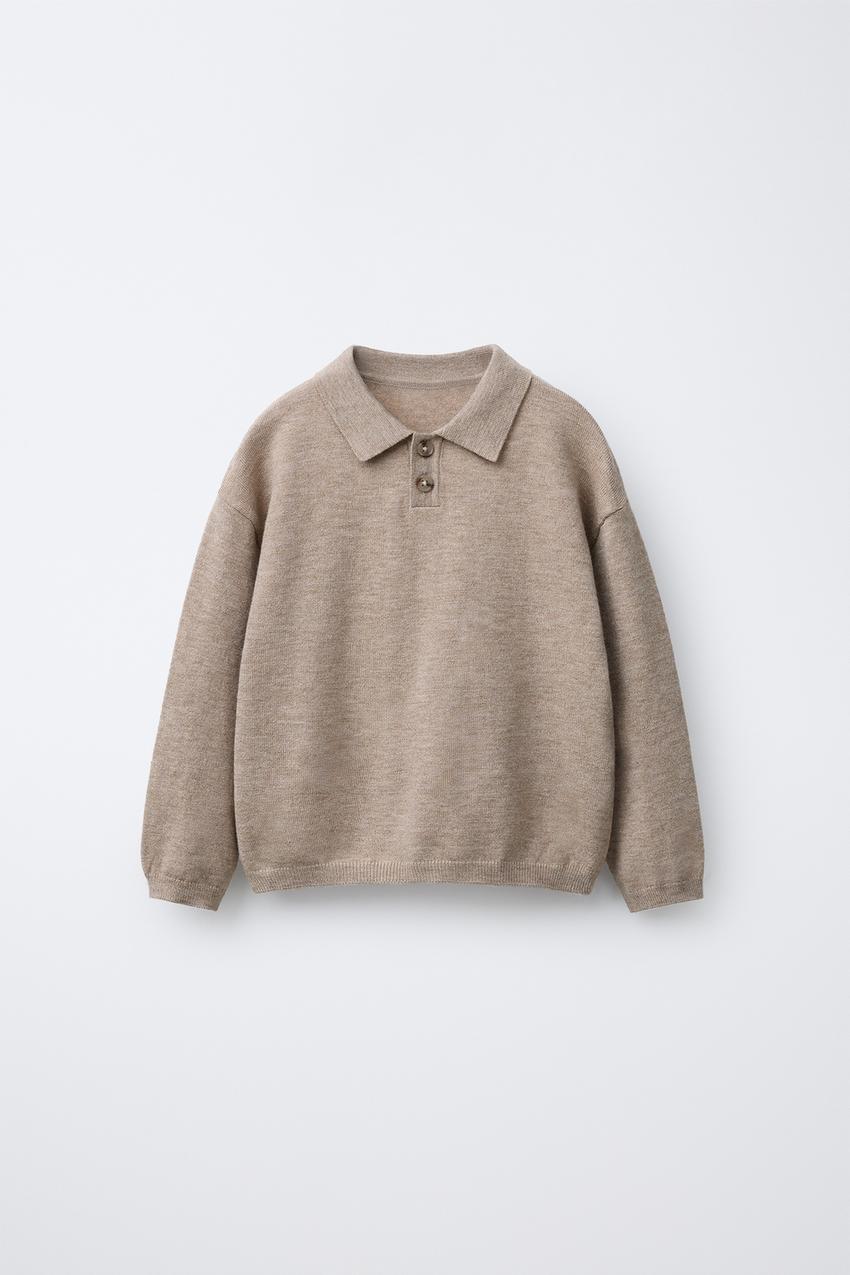 KNIT POLO SWEATER