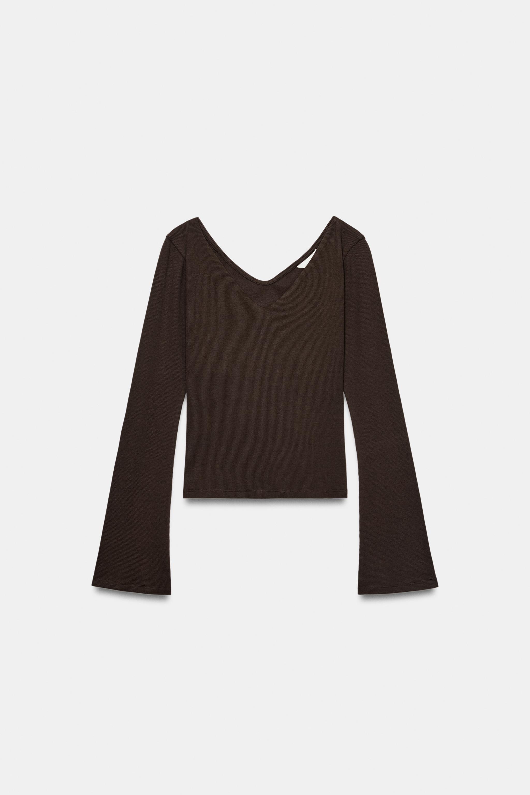 Zara V Yaka Fitilli Top görsel 8