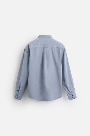 CHEMISE DÉLAVÉE RELAXED FIT - Bleu roi de Zara - Image 7