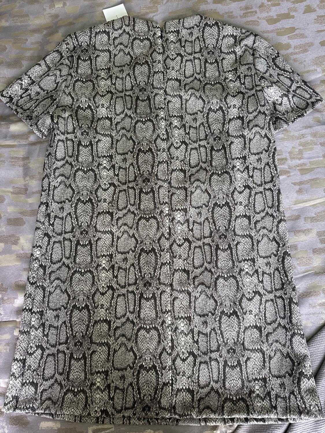 SNAKESKIN PRINT JACQUARD DRESS - Image 3