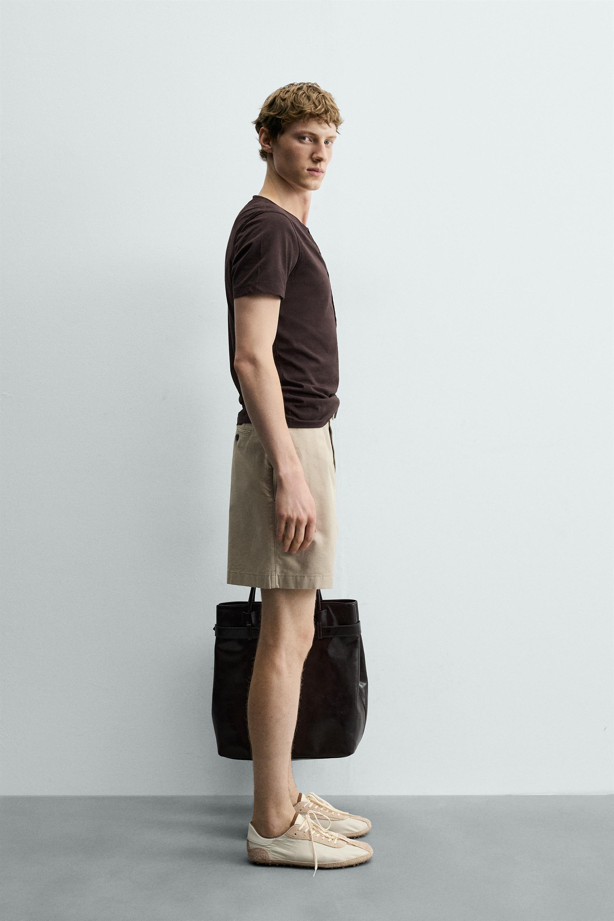 LYOCELL - COTTON PLEATED SHORTS