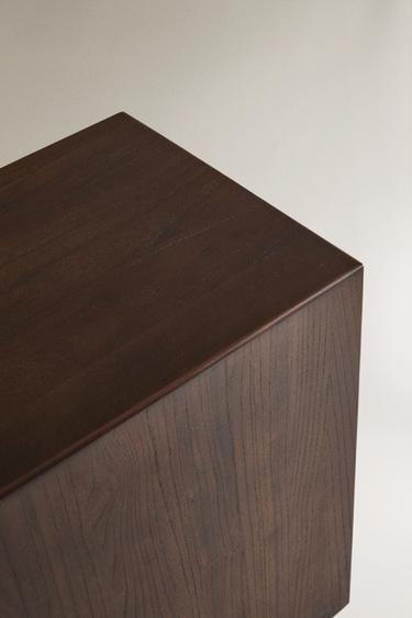 TABLE D’APPOINT CUBE BOIS - Marron de Zara - Image 2