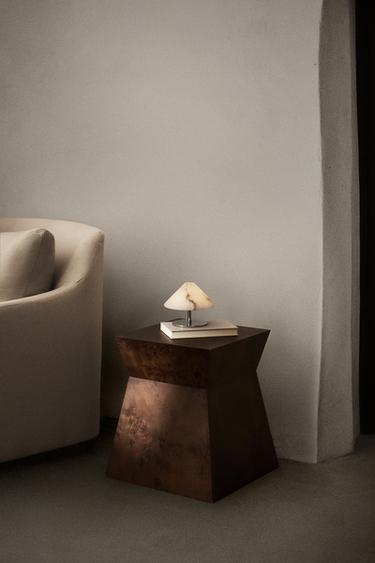 GEOMETRIC ROOT WOOD TABLE - Brown by Zara