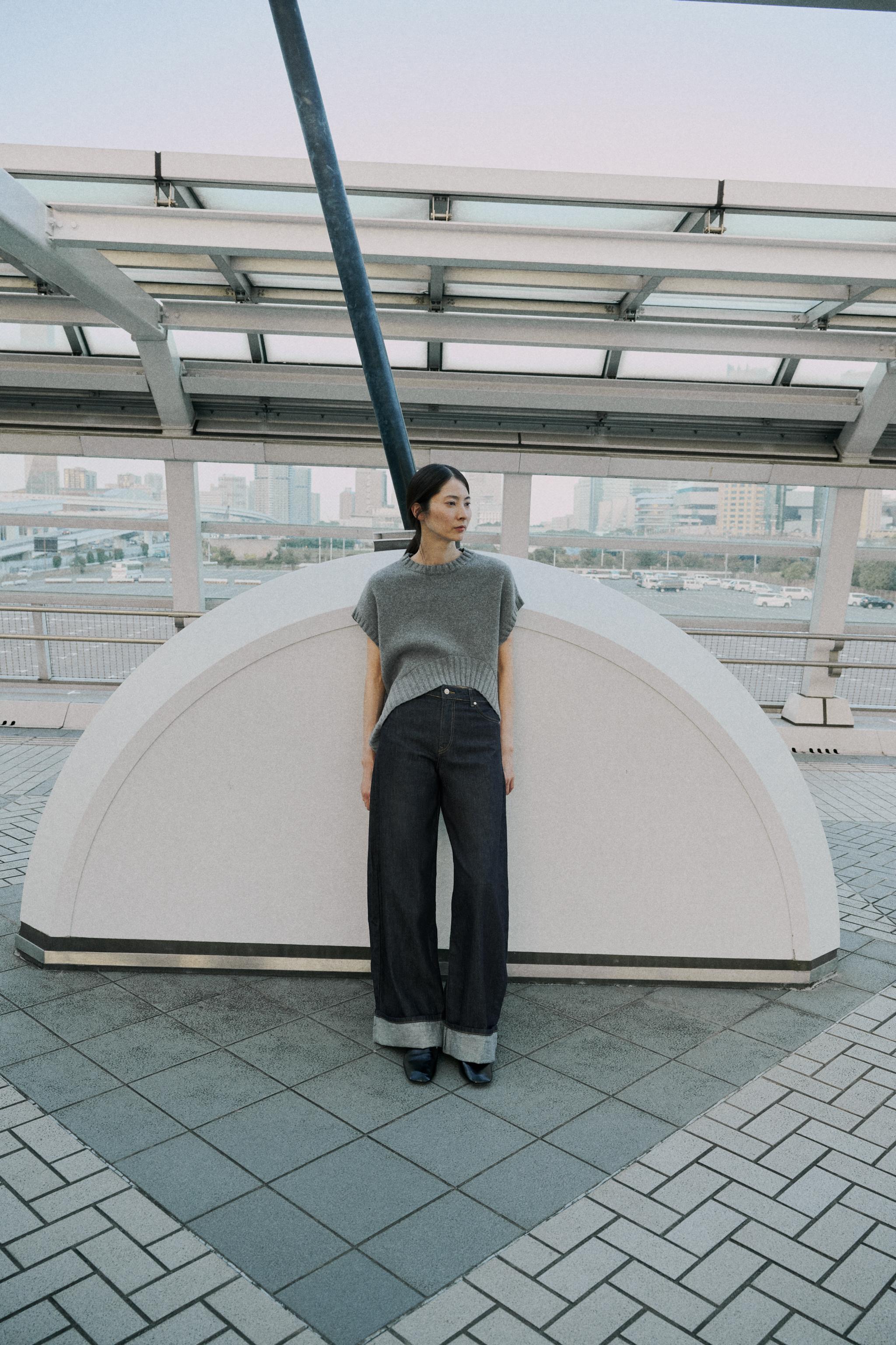 ウール混紡オーバーサイズニットベスト - グレー | ZARA Japan