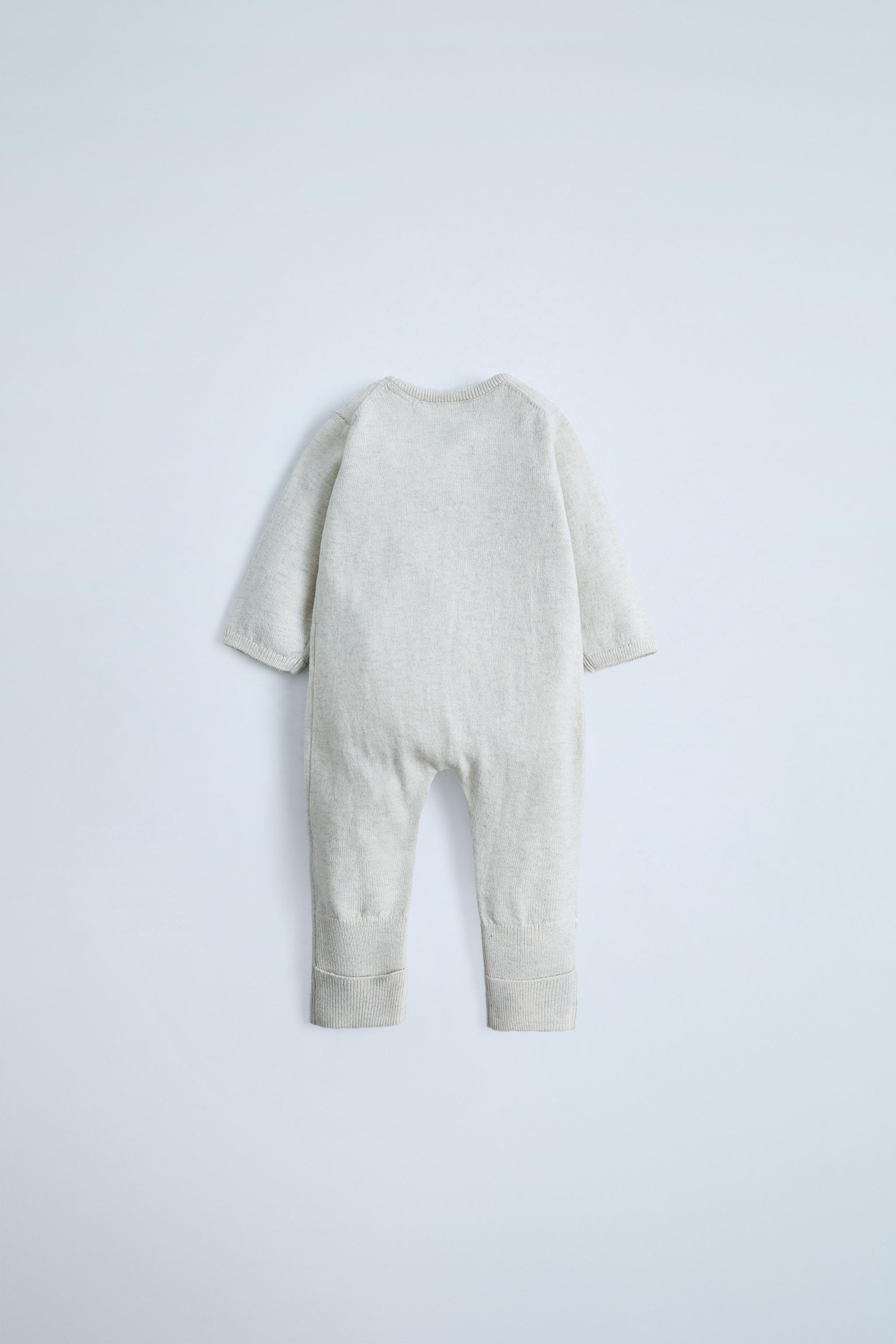 【ZARA Baby】カシミヤ100%ニット キモノロンパース ボンネ付き 1-9 MONTHS/ WRAP 100% CASHMERE ROMPER LIMITED EDITION