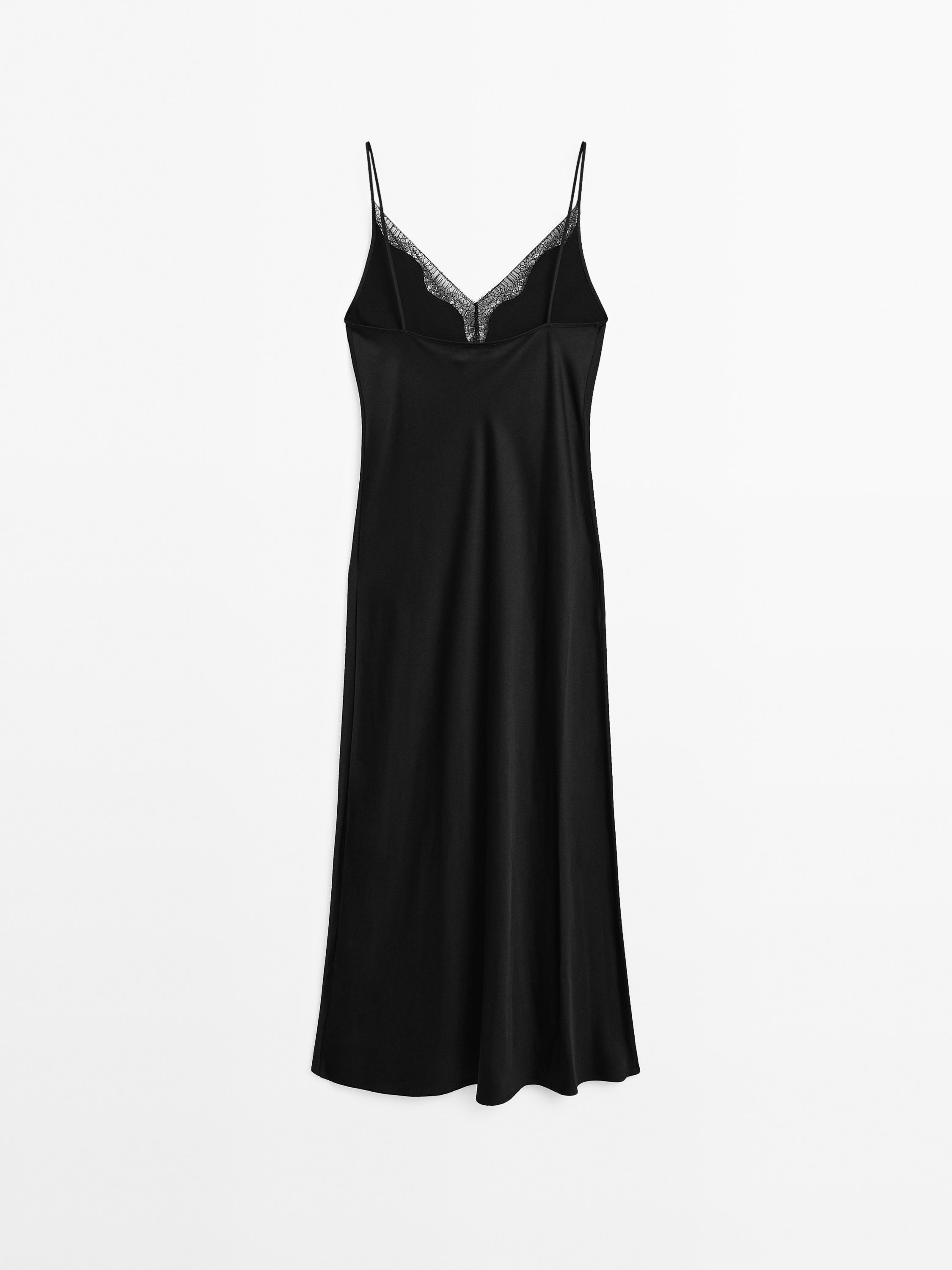 Robe longue nuisette satinée