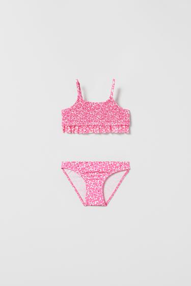 KIDS/ BIKINI FLORES VOLANTE - Fucsia de Zara - Imagen 0
