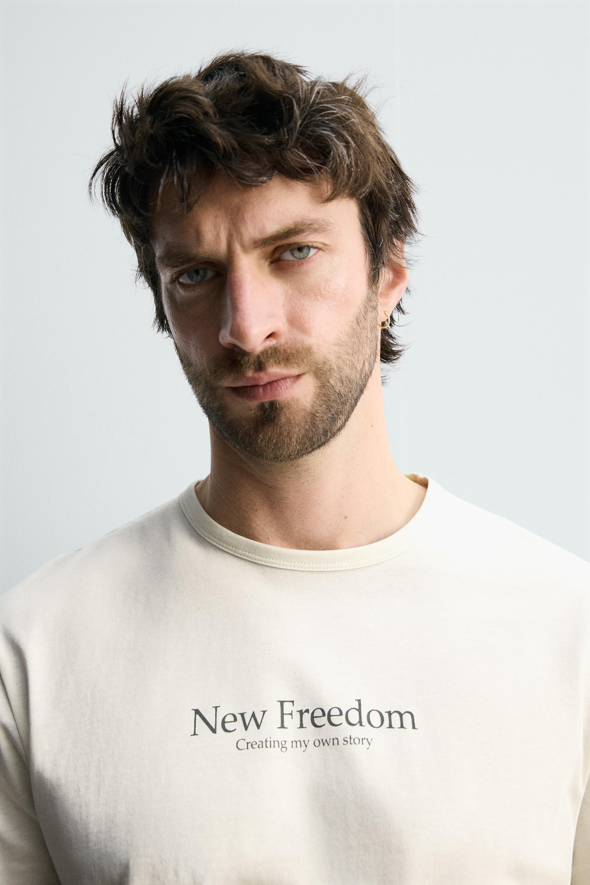 T-SHIRT À TEXTE IMPRIMÉ