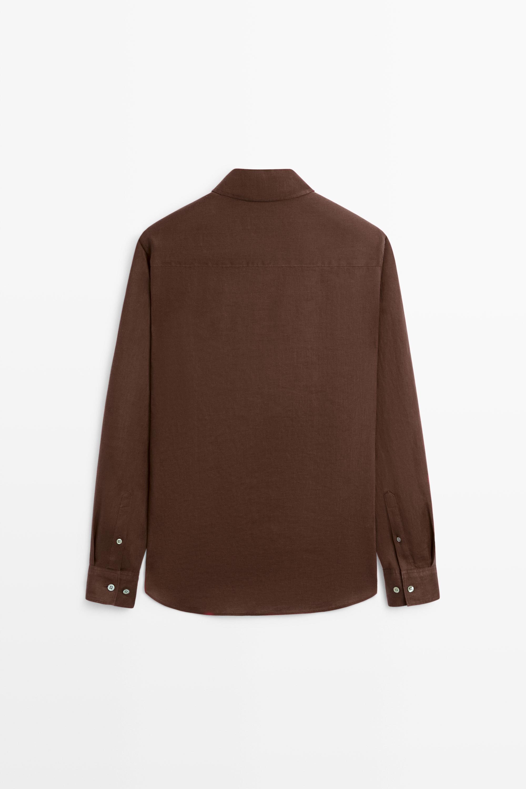 Regular fit 100% linen shirt