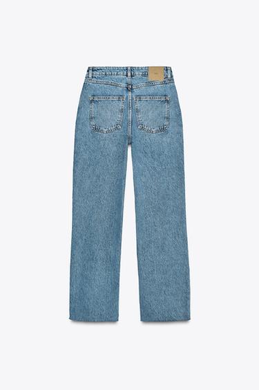 JEAN Z1975 DROIT TAILLE HAUTE CROISÉE - Bleu moyen de Zara - Image 5