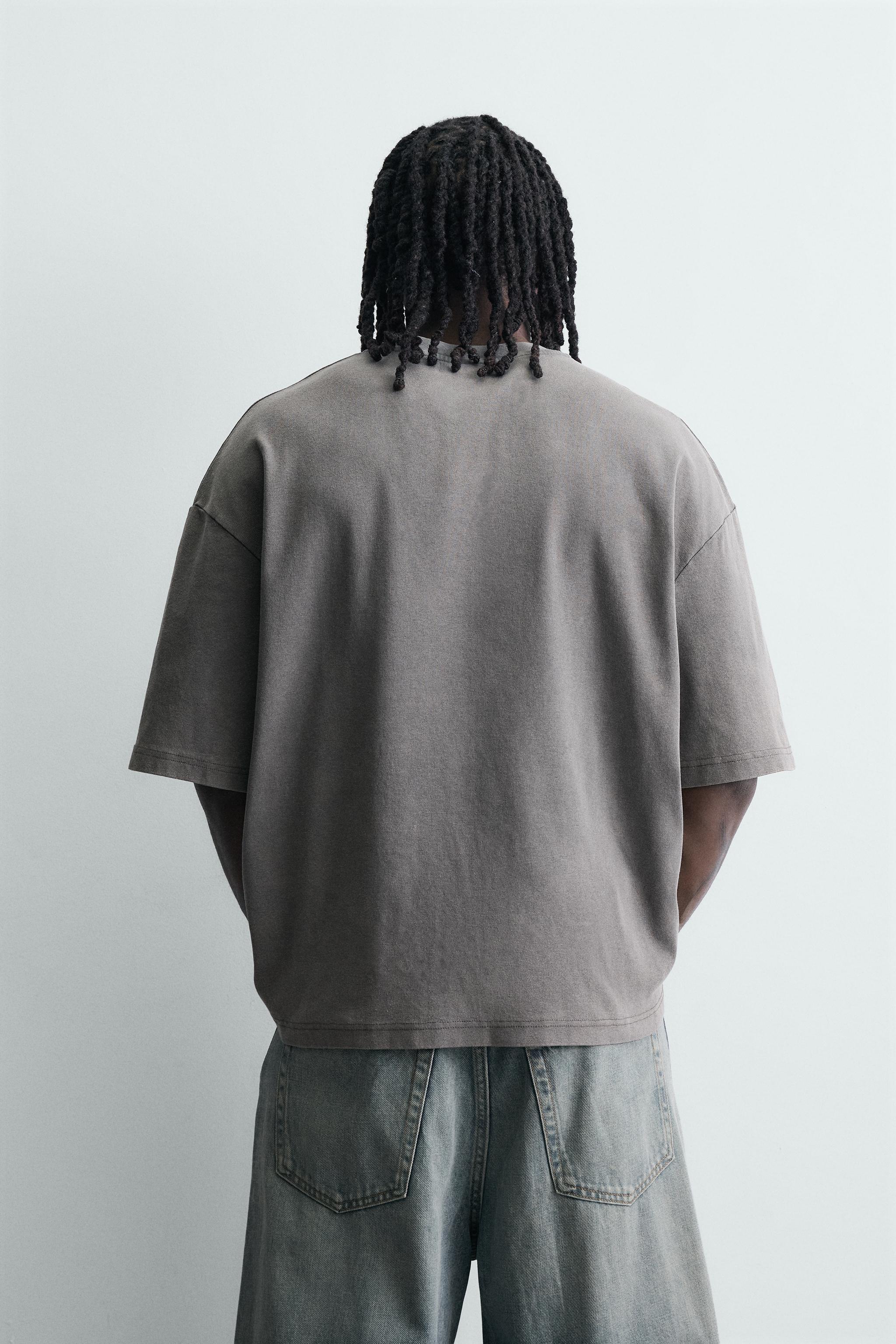 BOXY FIT TEXTURED SWEATSHIRT