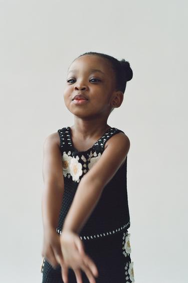 CROCHET KNIT TOP - Black by Zara