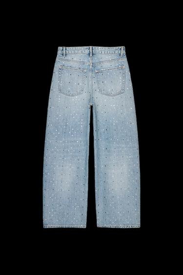 TRF BAGGY JEANS MIT GLITZERDETAILS - Hellblau von Zara