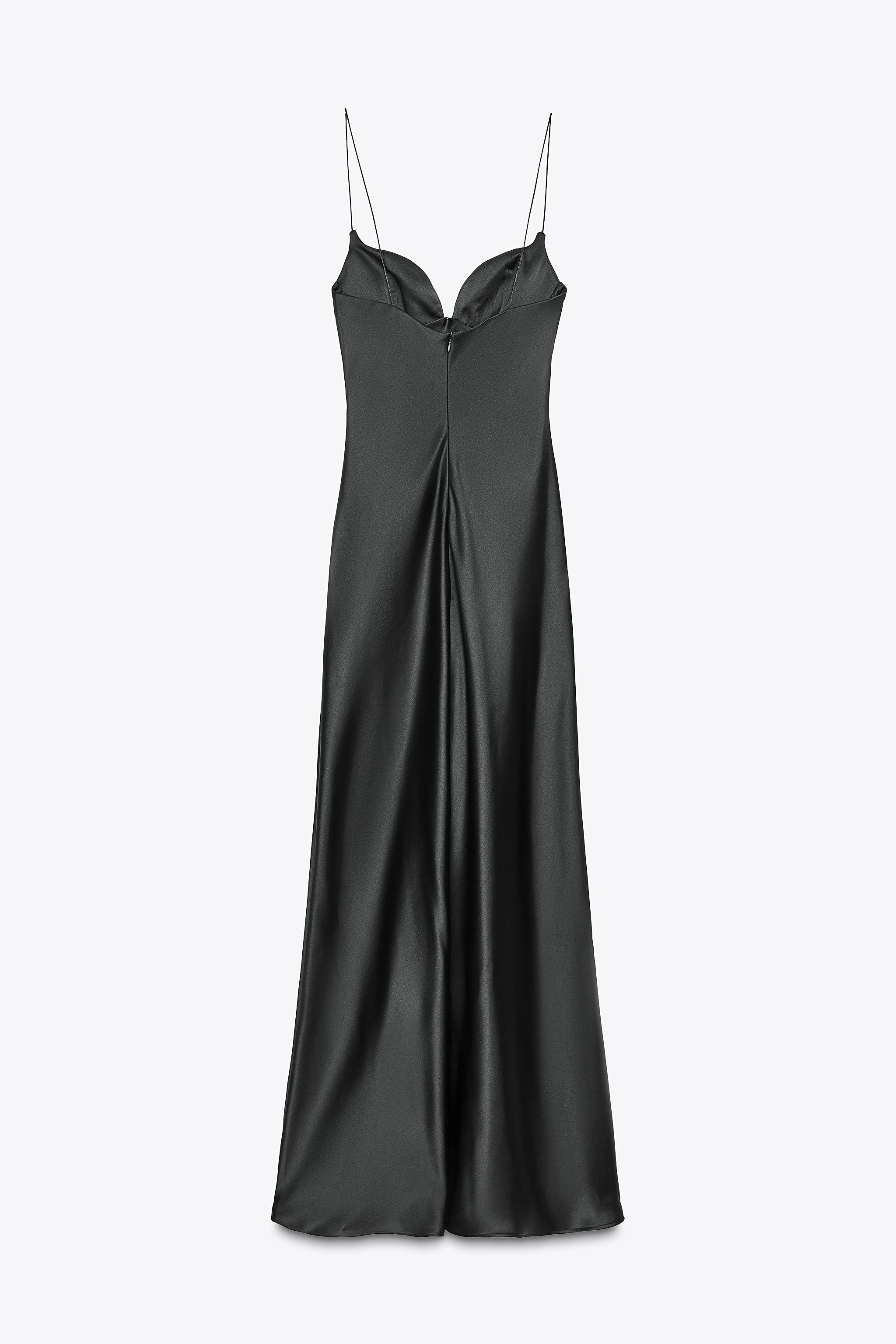 SATIN LONG DRESS