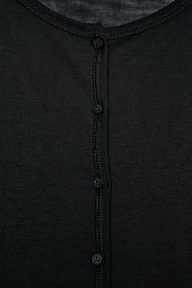FLUID BUTTON-UP JACKET - Black by Zara - Image 7