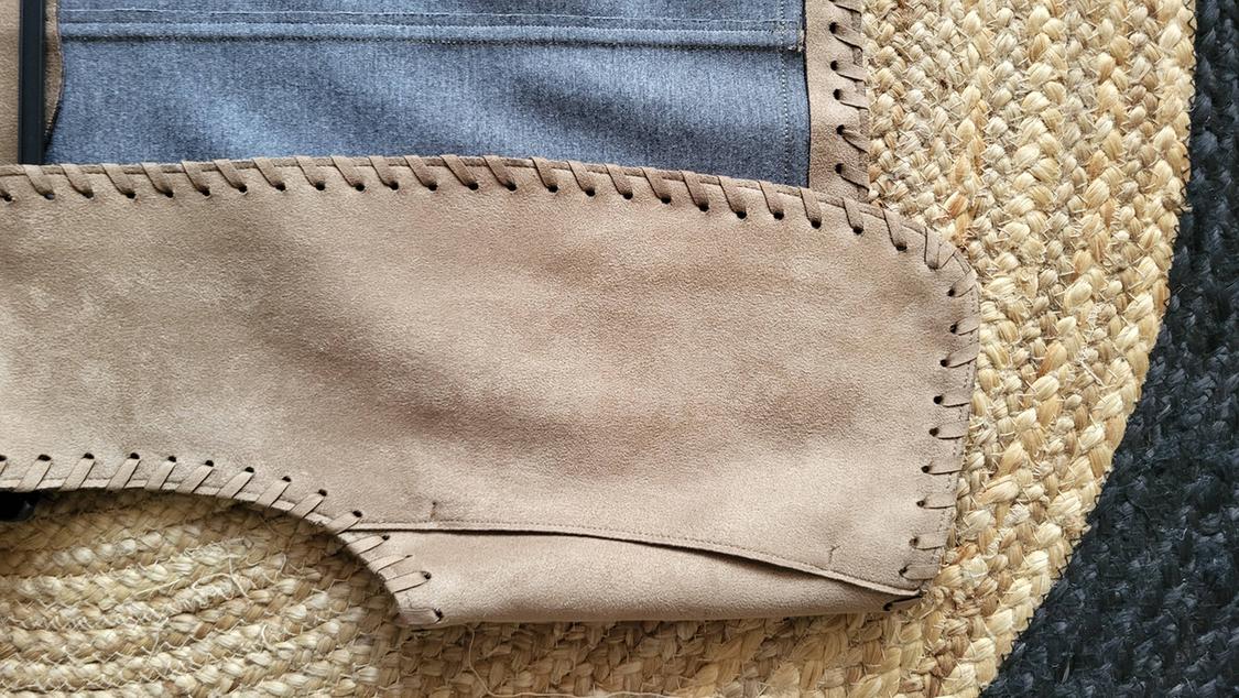 SUEDE-EFFECT WAISTCOAT WITH BRAIDED DETAIL - Image 3