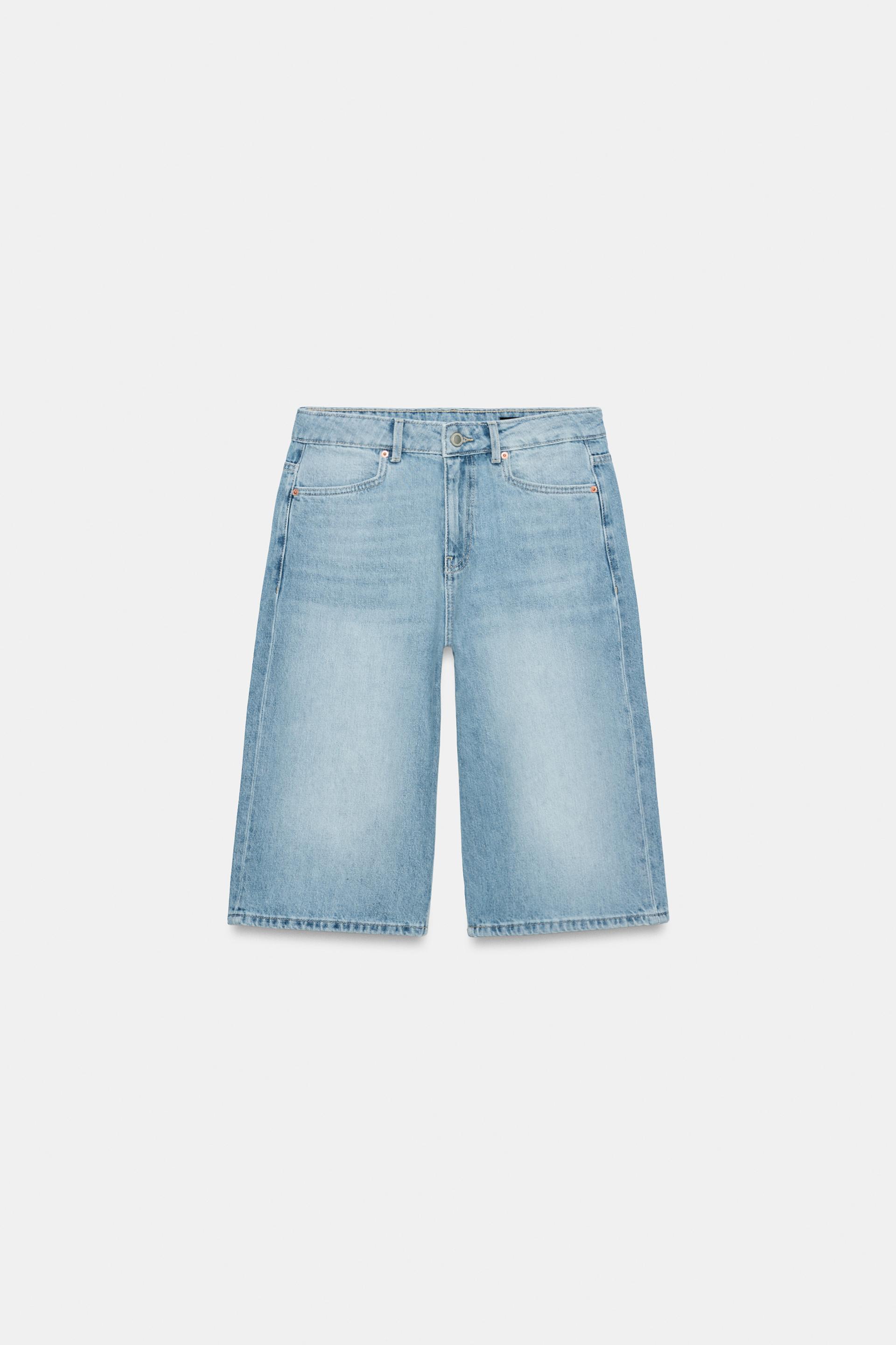 ZW COLLECTION MID-RISE DENIM SHORTS — صورة 3