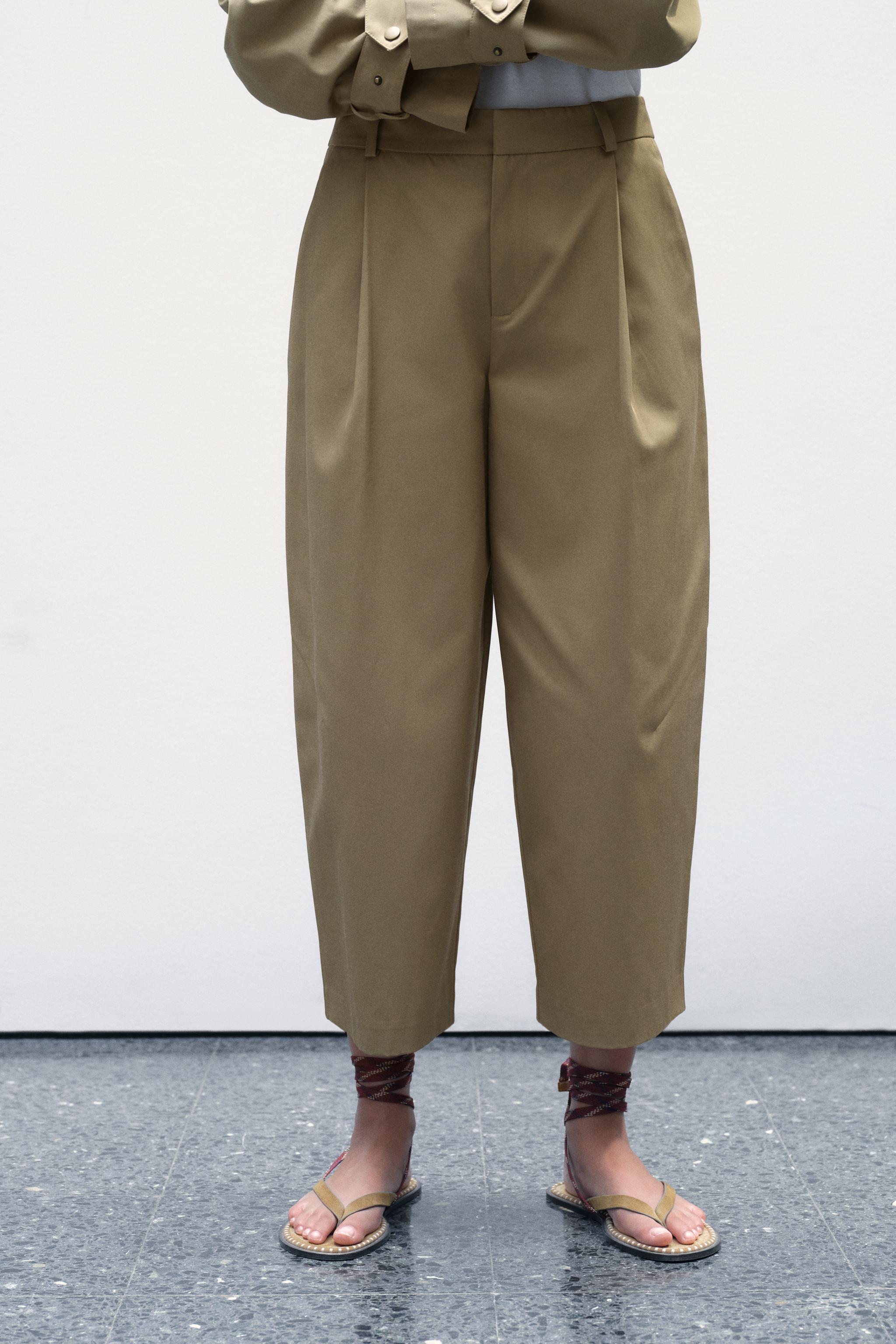 Khaki pants zara online