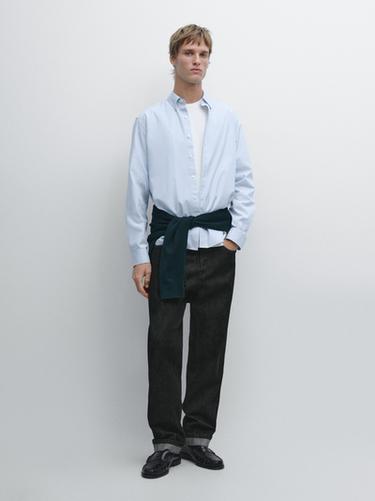 Zara 100% cotton Oxford shirt - Sky blue - Image 0