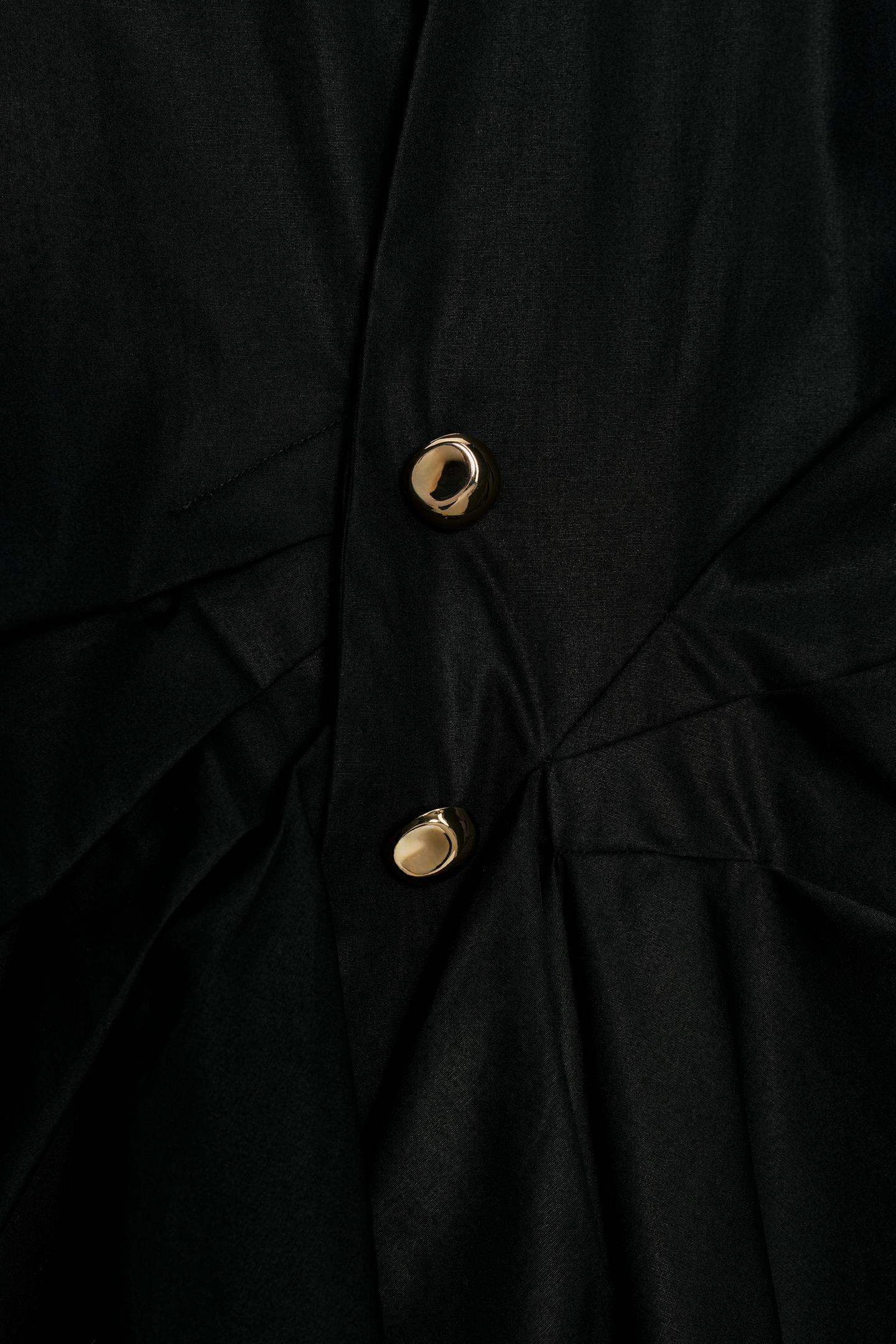 Женская рубашка Zara ZW Collection Pleated, цвет: Чёрный — фото 7