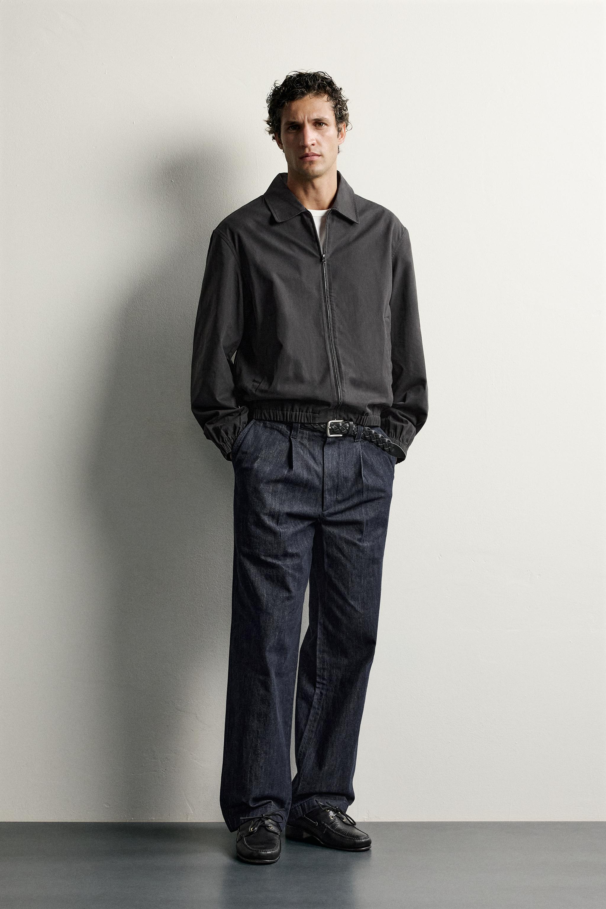 プリーツデニムチノパンツ - インディゴブルー | ZARA Japan / 日本