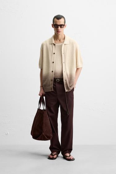 OMBRE PRINT KNIT SHIRT - Beige by Zara - Image 0