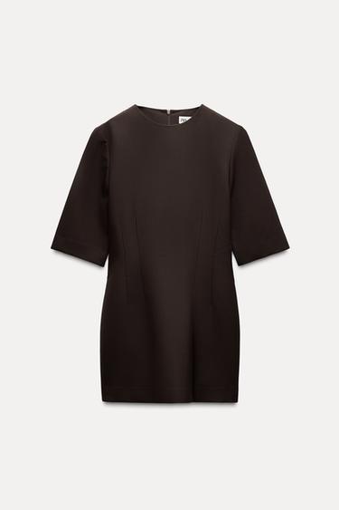 ZW COLLECTION SHORT DRESS - Brown by Zara