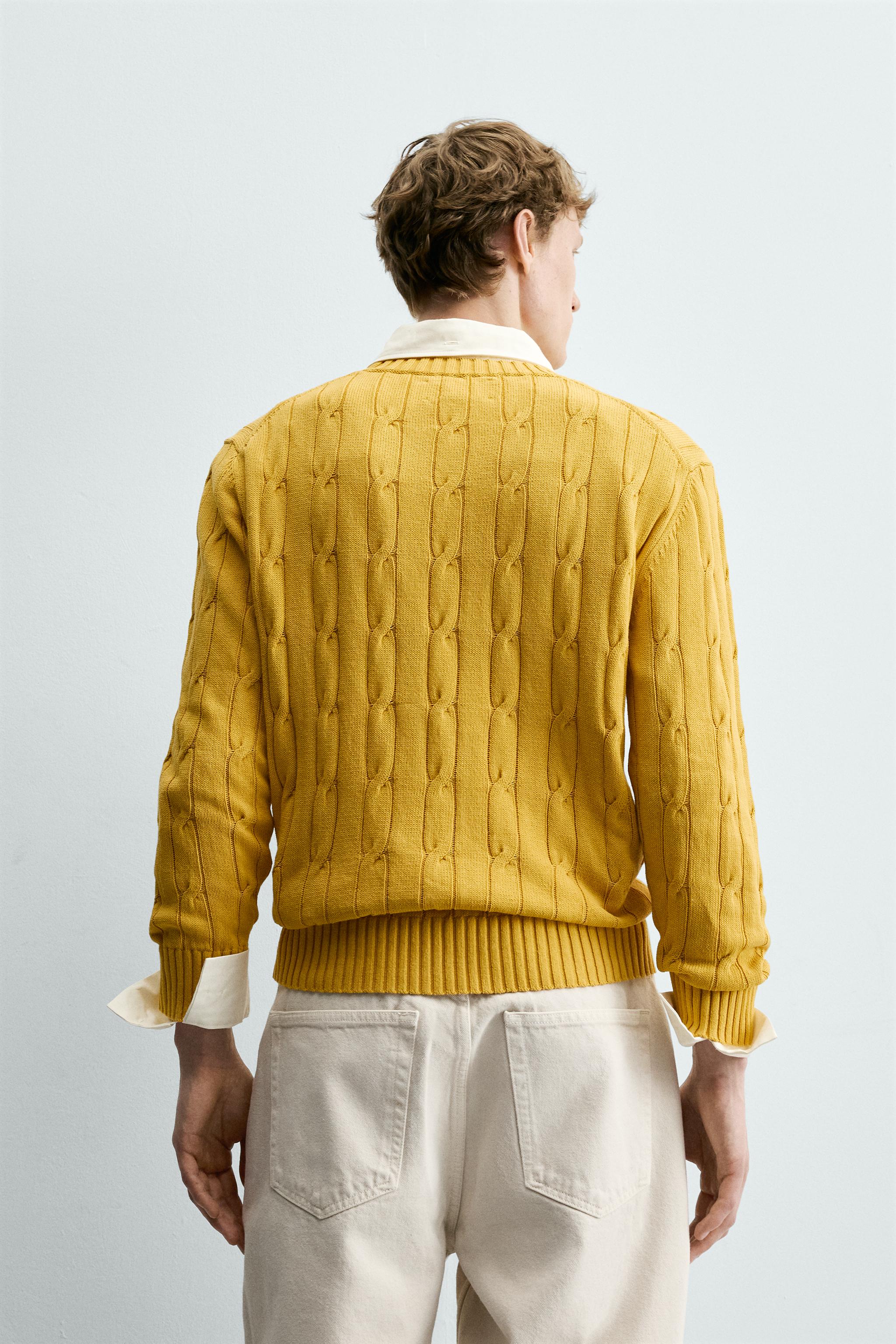 PULL STRUCTURÉ À TORSADES EN COTON