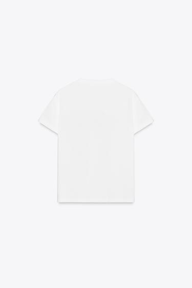 T-SHIRT INSCRIPTION - blanc de Zara - Image 5