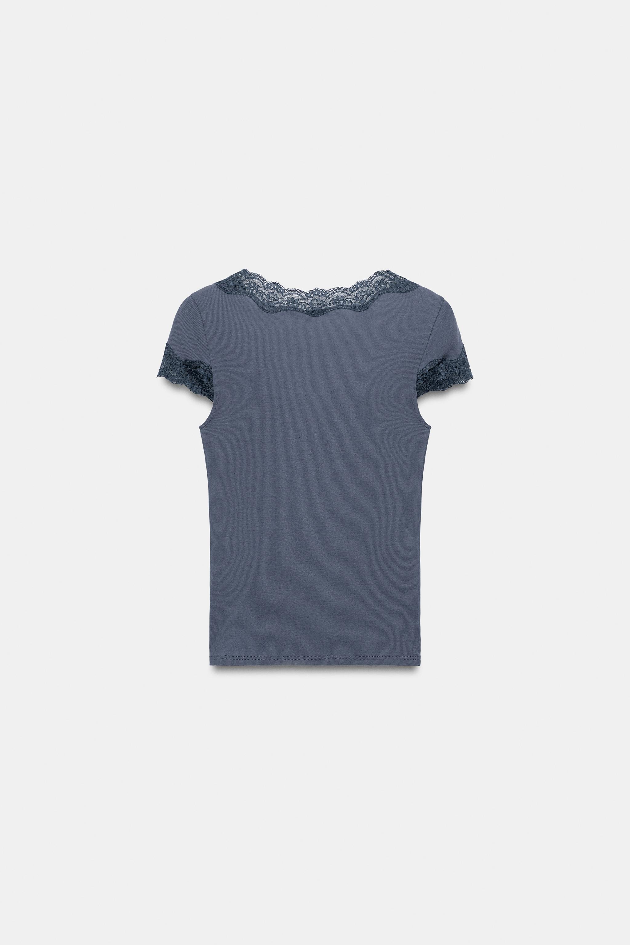Zara DANTEL DETAYLI TOP görsel 5