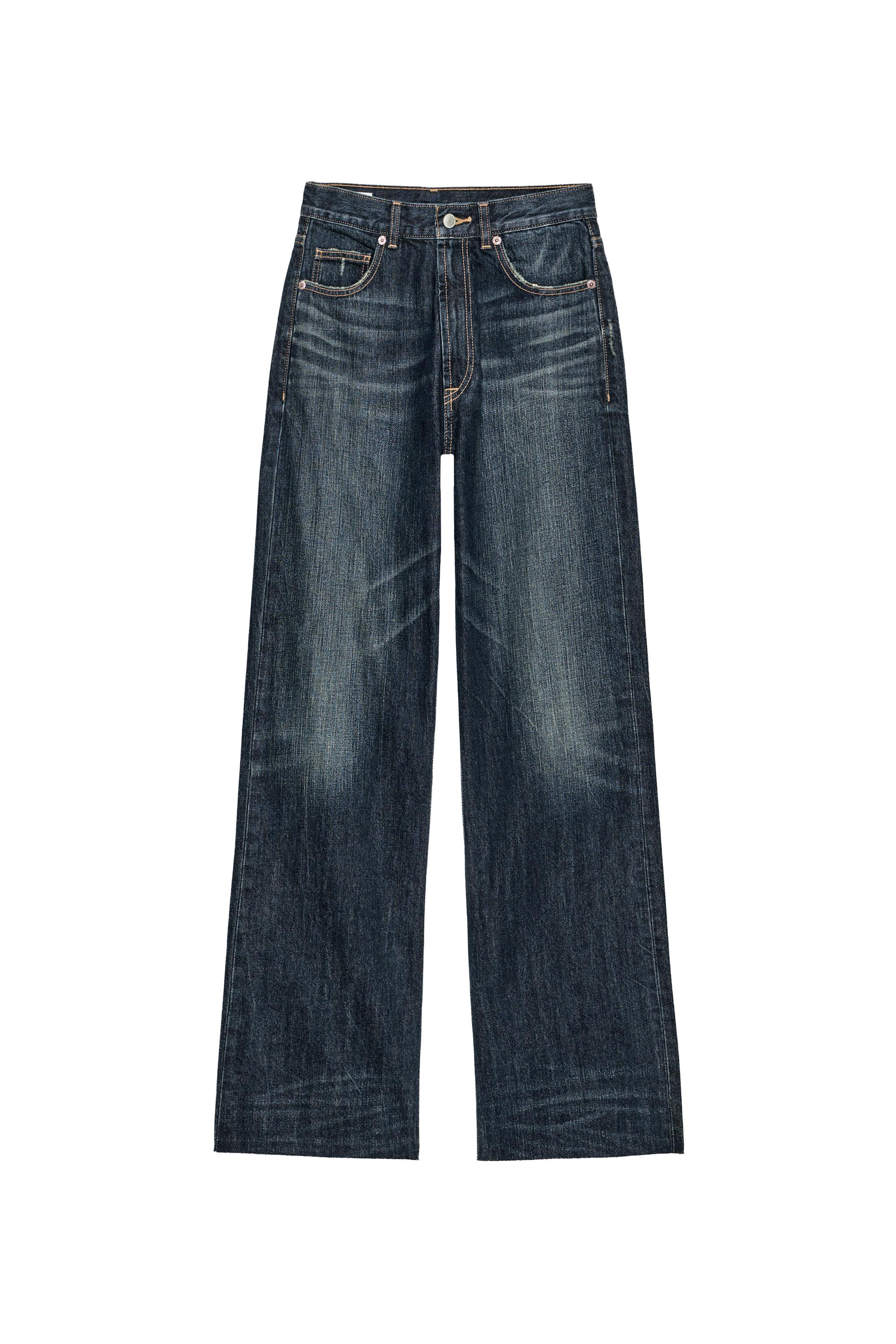JEANS TRF WIDE LEG TIRO ALTO