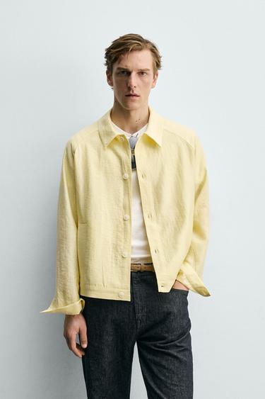 KËMISHË TEKNIKE RELAXED FIT - E verdhë e hapur nga Zara