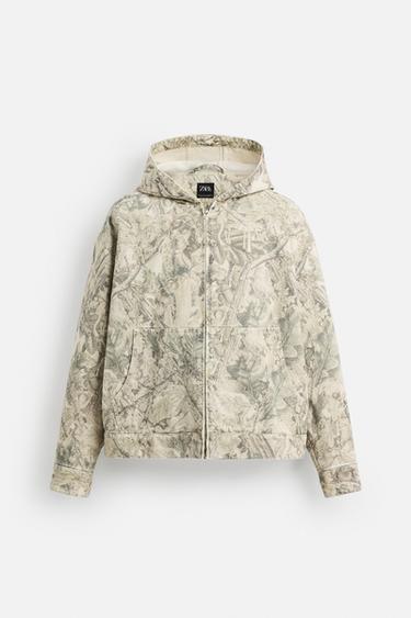 ABSTRACT PRINT JACKET - Khaki by Zara - Image 0