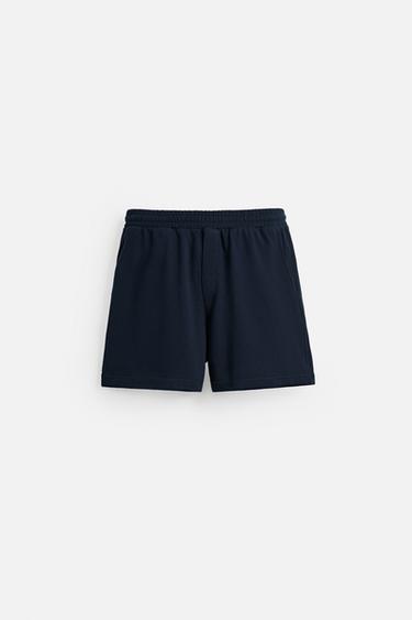 TEXTURED RELAXED FIT BERMUDA SHORTS - Navy blue by Zara - Image 5