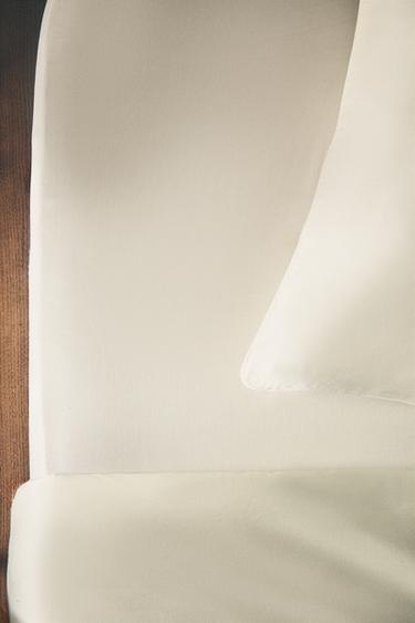 SATEEN FITTED SHEET | 40 CM HIGH (500 THREAD COUNT) - Light beige by Zara - Image 5