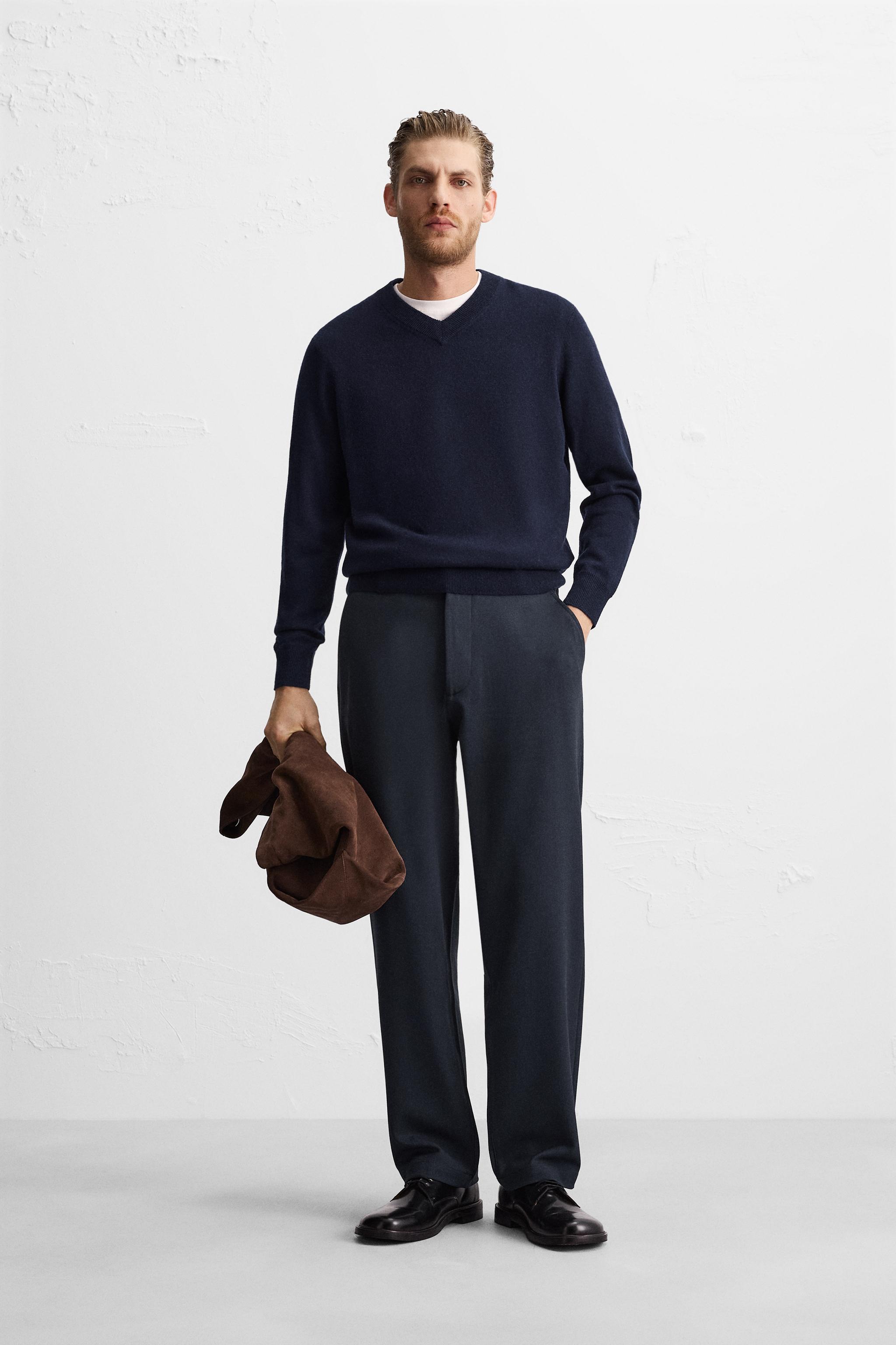 БРЮКИ RELAXED-FIT - МОРСКОЙ СИНИЙ | ZARA Беларусь/Belarus