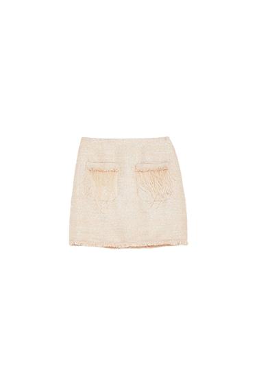 TWEED FEATHERS SKIRT