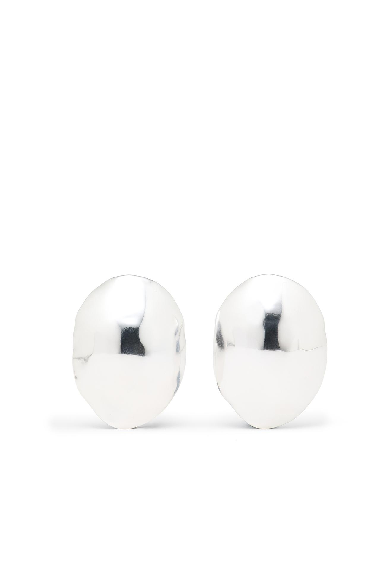 IRREGULAR OVAL EARRING - LIMITED EDITION — Silver