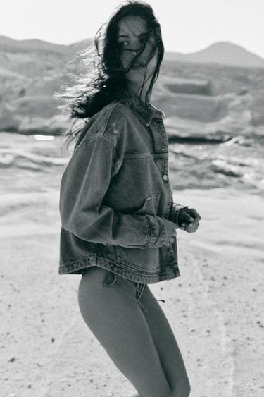 Z1975 DENIM JACKET - Khaki by Zara
