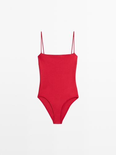 Bañador tirante fino - Rojo de Zara